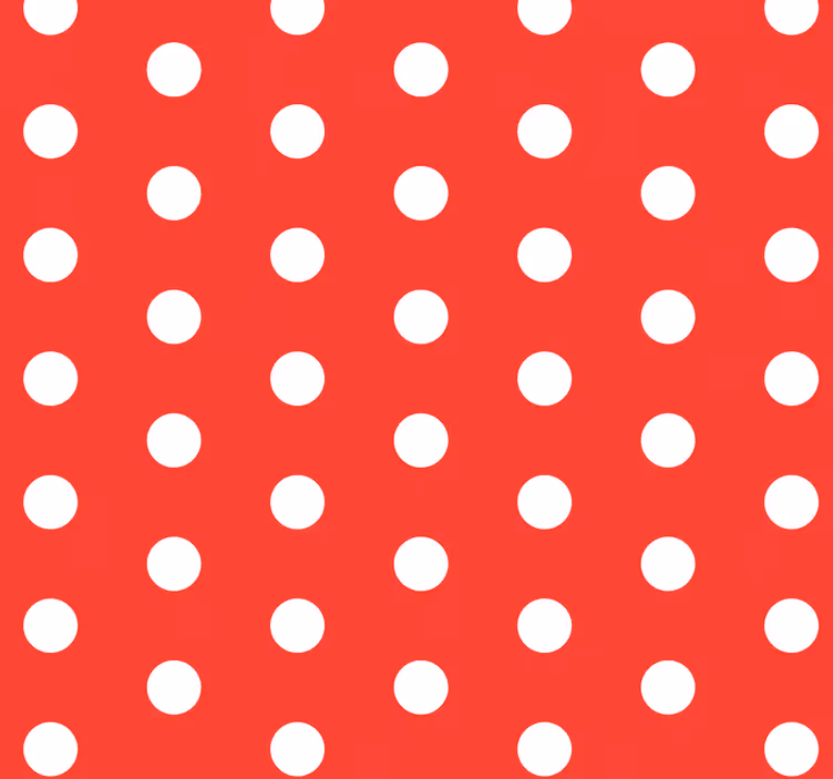 Piros tapéta fehér pöttyös - TenStickers