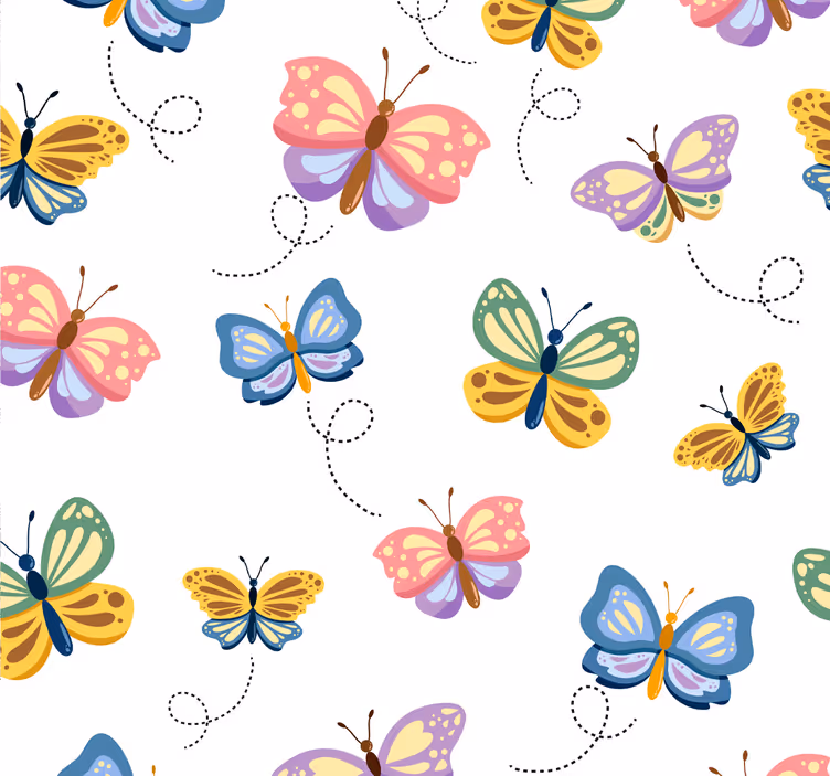 Tarka pillangók pillangó tapéta - TenStickers