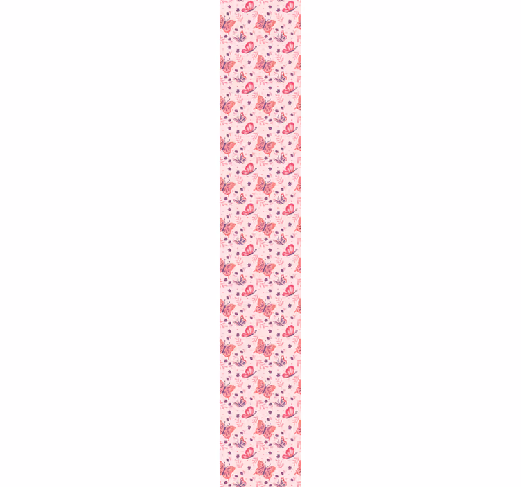 Rózsaszín háttér pillangó tapéta - TenStickers