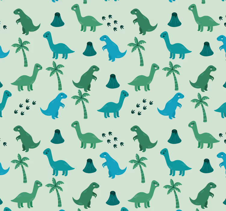 Dinoszaurusz motívumok Tapéta Dinoszauruszok - TenStickers