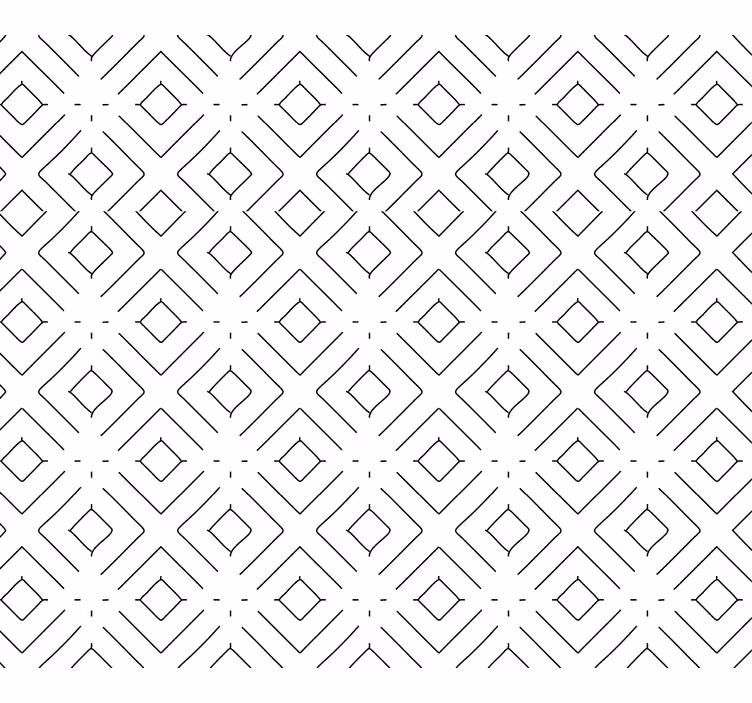 Geometriai fekete / fehér négyzet tapéta - TenStickers