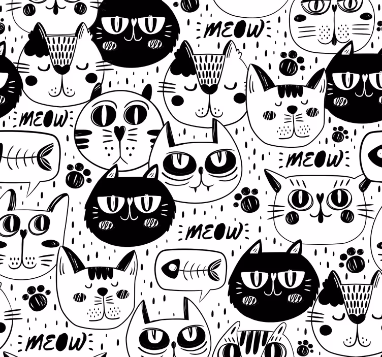 Macska firkák Tapéta Macskák - TenStickers