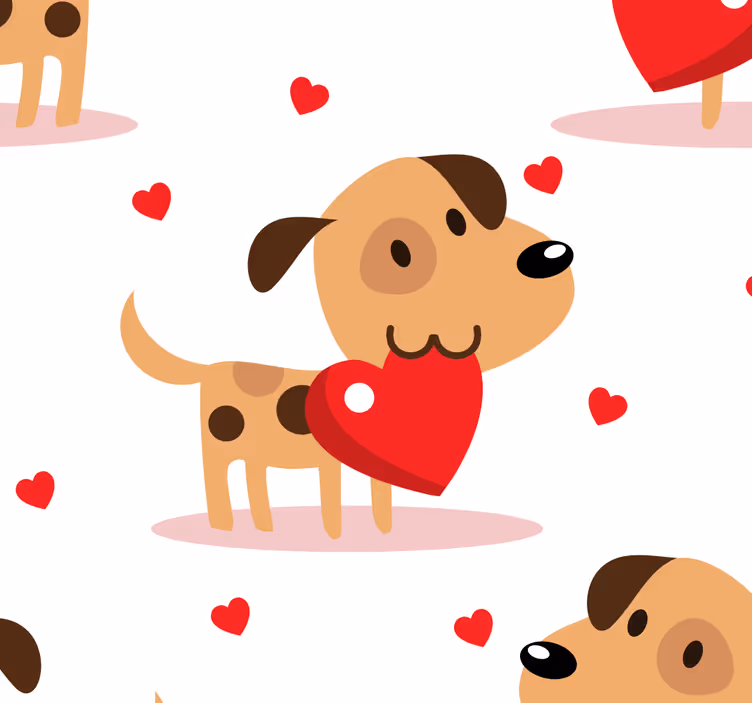 Kiskutya szerelem Tapéta Kutya Tapéták - TenStickers