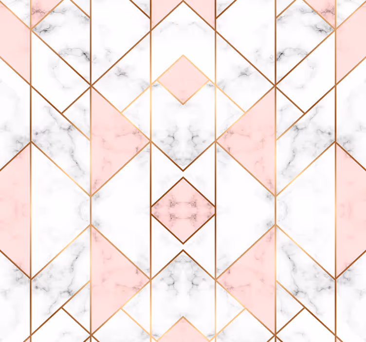 Rózsaszín geometriai ábra absztrakt tapéta - TenStickers
