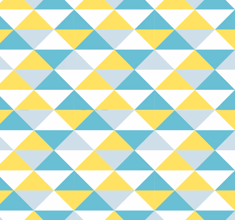 Sárga és kék geometriai csempe tapéta - TenStickers