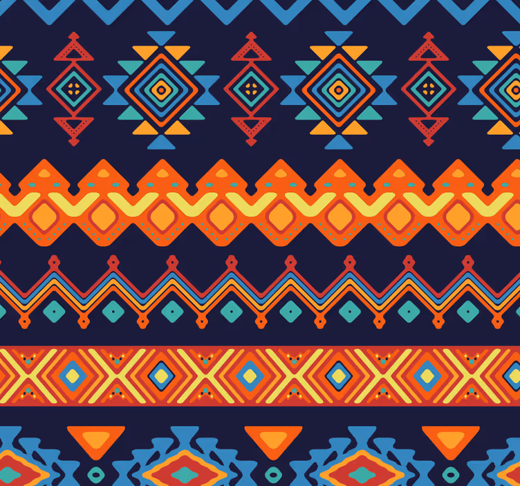 Afrikai törzsi témájú szövet art tapéta - TenStickers