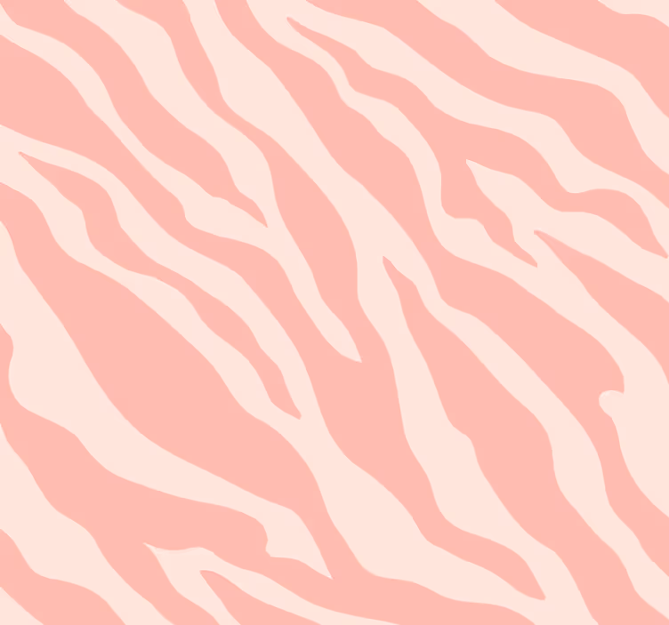 Rózsaszín zebra nyomtatott állat tapéta - TenStickers