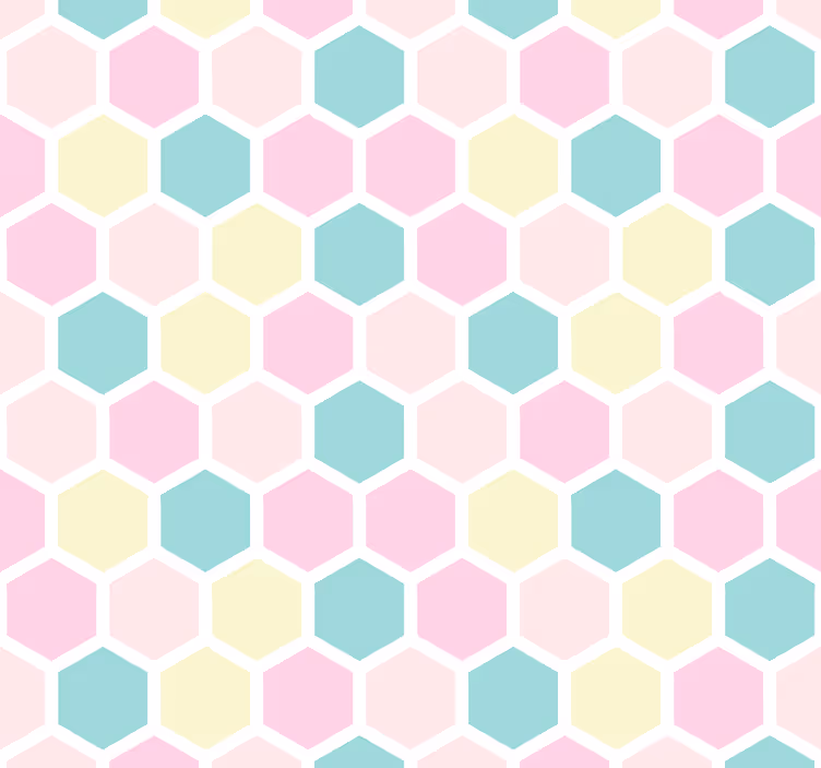 Hatszög minta Tapéta Geometriai - TenStickers