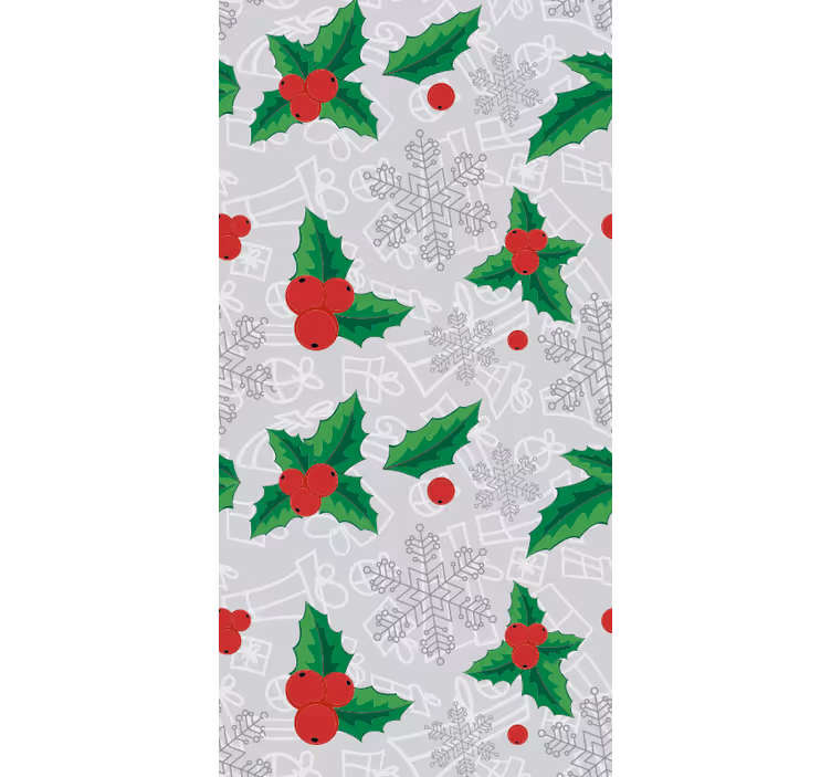 ünnepi holly minta Tapéta Karácsony - TenStickers