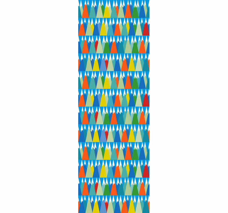 Geometrikus hegyi táj Tapéta Geometriai - TenStickers