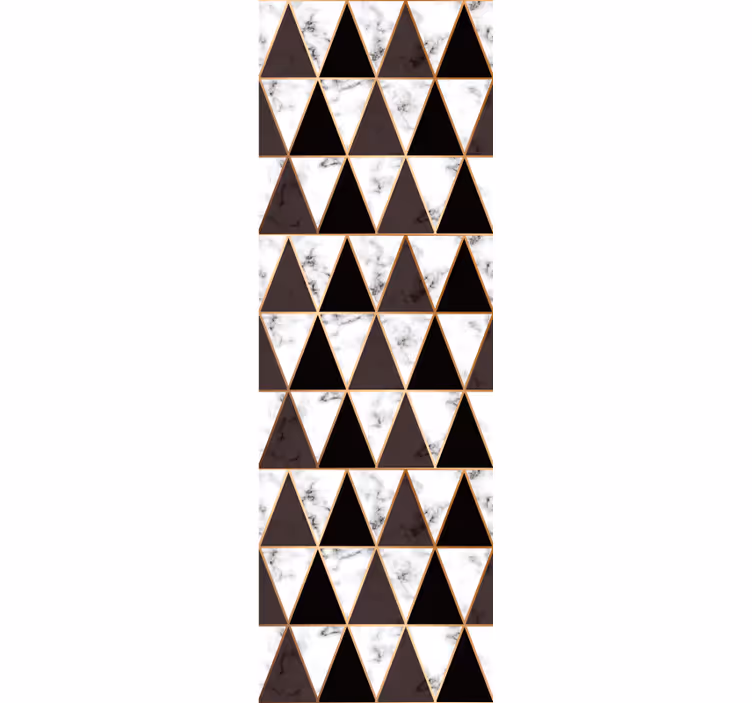 Elegáns fekete-fehér háromszögek tapéta - TenStickers