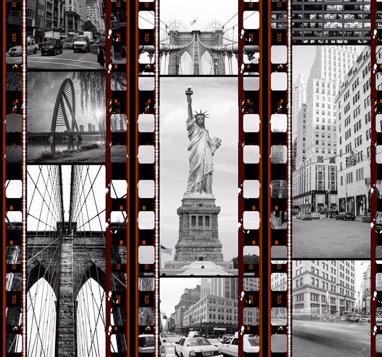 Kollázs new york tapéta - TenStickers