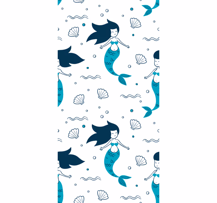 Varázslatos sellő jelenet Allati tapéta - TenStickers
