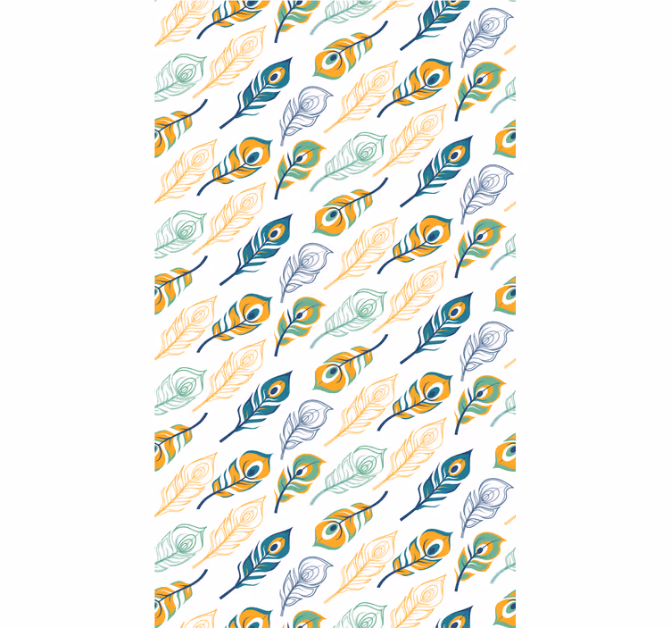 Kis pávatoll díszítő tapéta - TenStickers