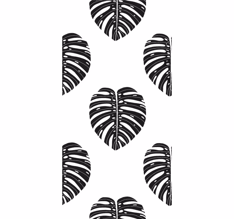 Monstera levél minta Tapéta levelek - TenStickers