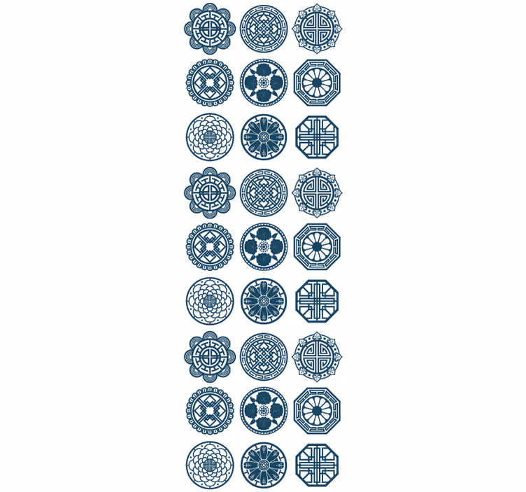 Geometriai csempe minták Tapéta csempék - TenStickers