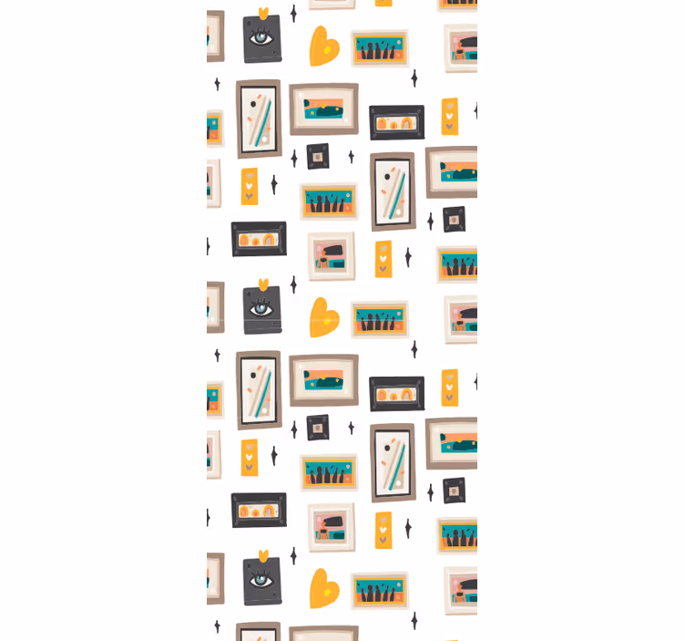 Retro irodai motívumok Ipari tapéta - TenStickers