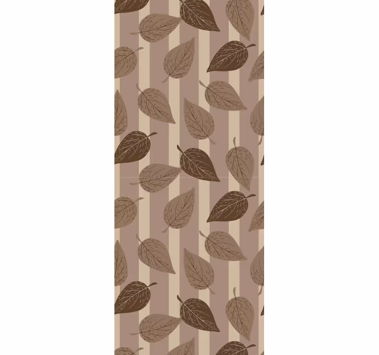 Feuilles barna művészeti tapéta - TenStickers