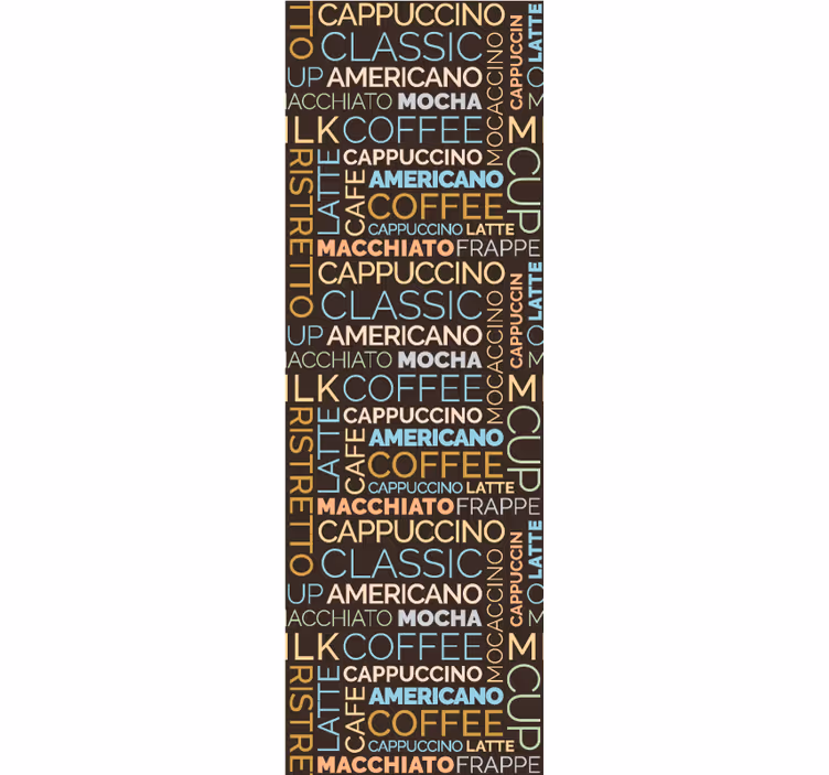 Kávé szöveg minta modern tapéta - TenStickers