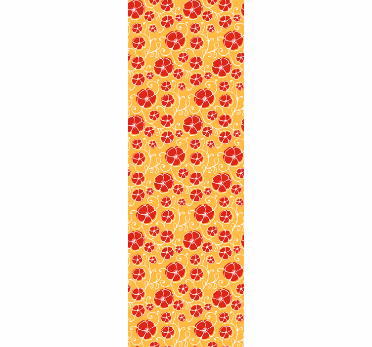 Díszes citrusmintás Tapéta Díszítő - TenStickers