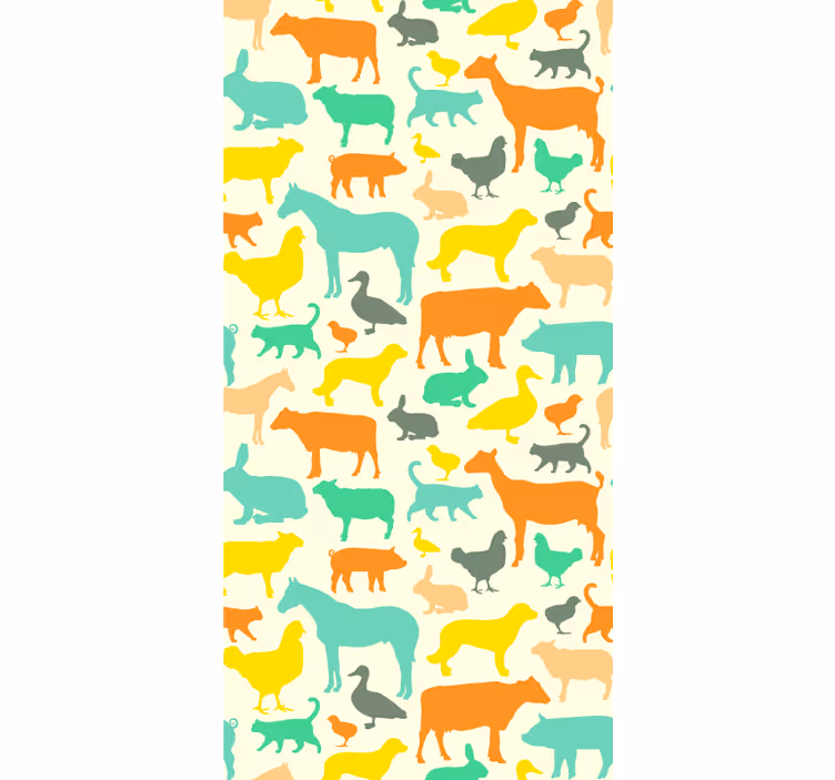állati sziluettek Allati tapéta - TenStickers