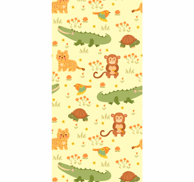 Dzsungel fauna motívuma Allati tapéta - TenStickers