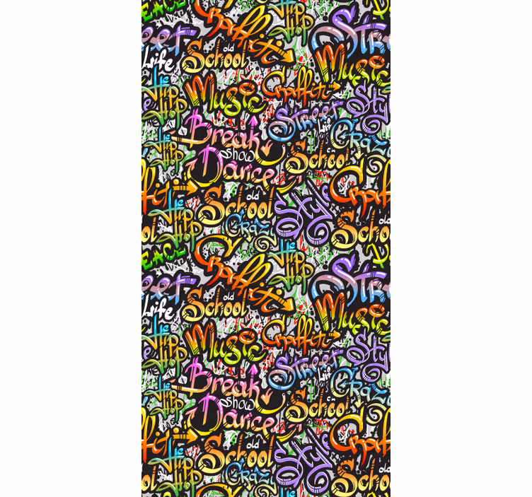 Színes graffiti fal text art tapéta - TenStickers