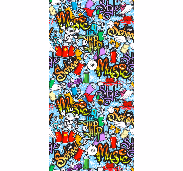 Színes graffiti falcímkék art tapéta - TenStickers
