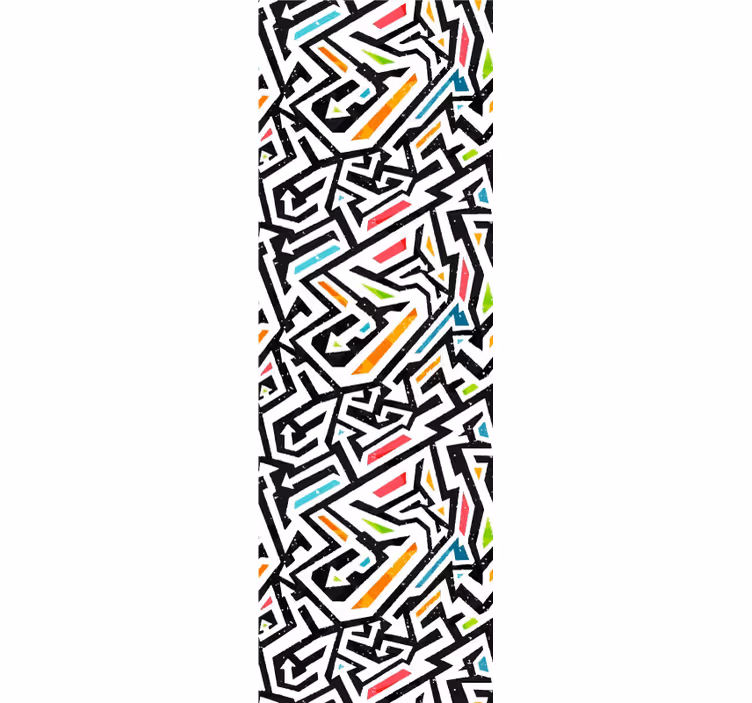 Geometrikus káosz tizenéves tapéta - TenStickers