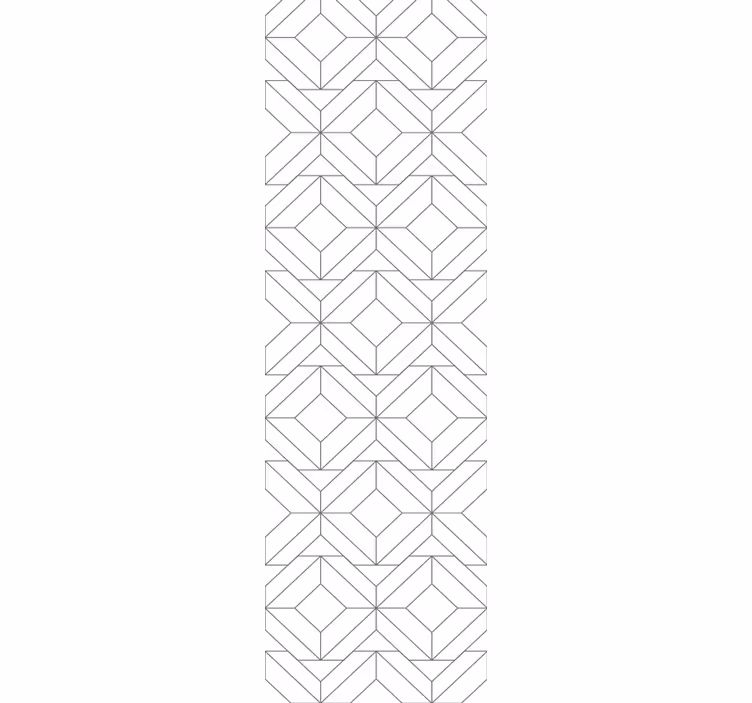 Geometriai fehér mintás otthoni irodai tapéta - TenStickers