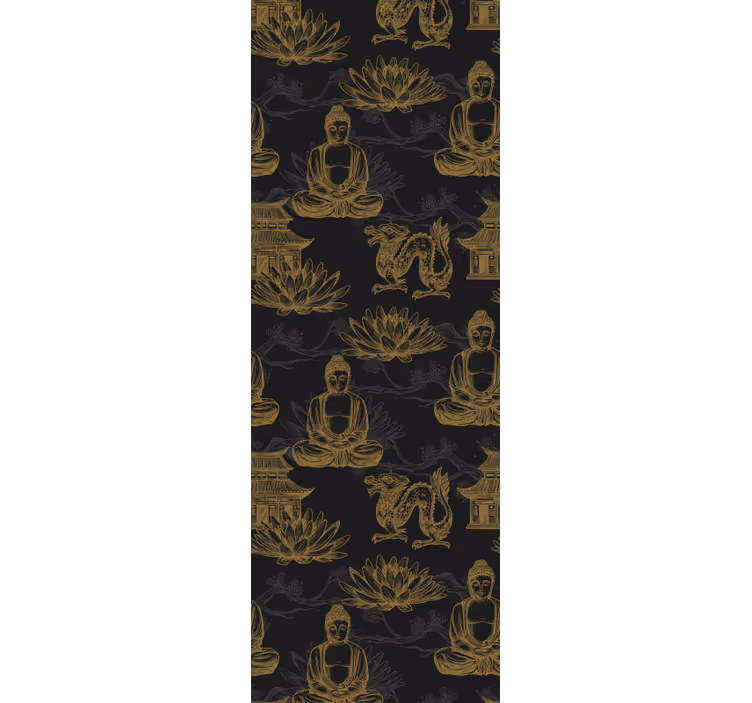 Buddha a lótuszvirág tapéta - TenStickers