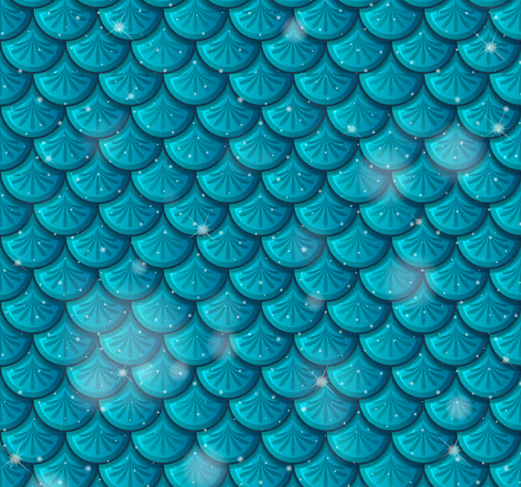 Sellő kék mérleg 3d tapéta - TenStickers