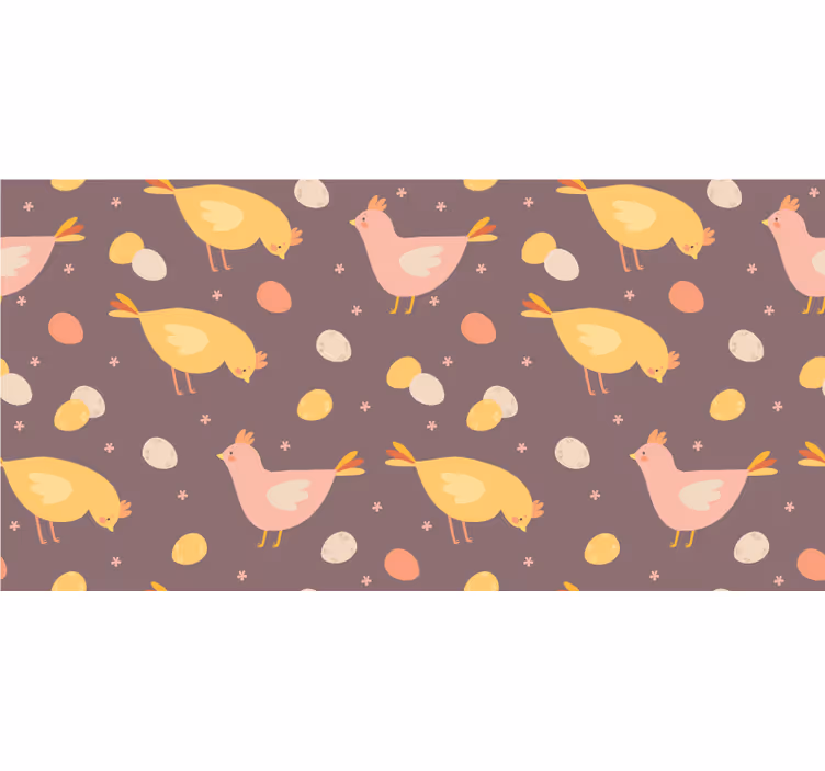 Játékos csirkék minta Allati tapéta - TenStickers