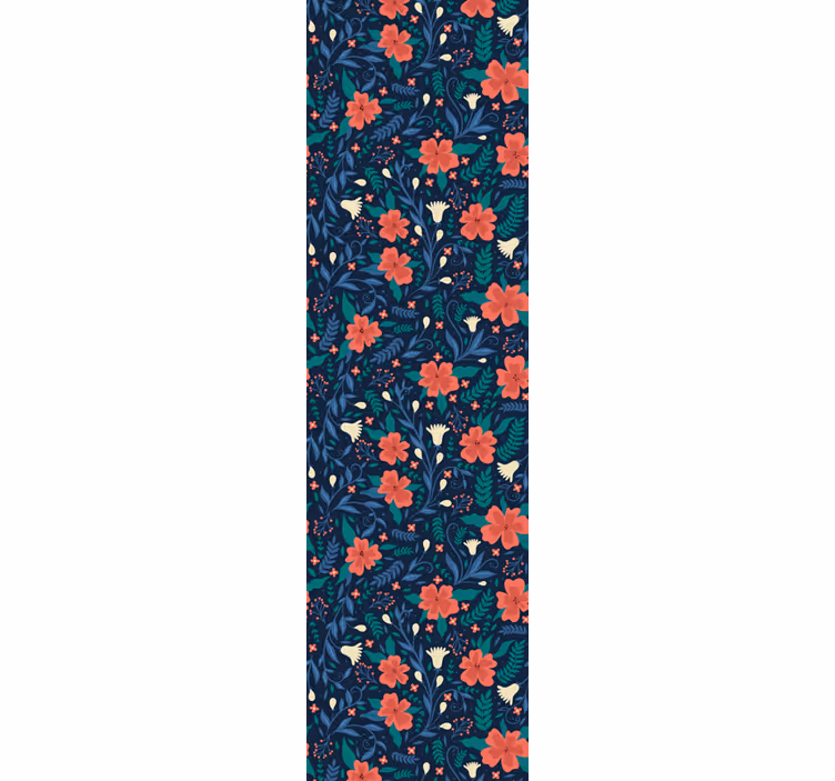 Virágos botanikus nyomat Tapéta Virágok - TenStickers