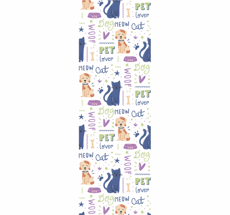Kisállat-szerető minta Állatok tapéta - TenStickers