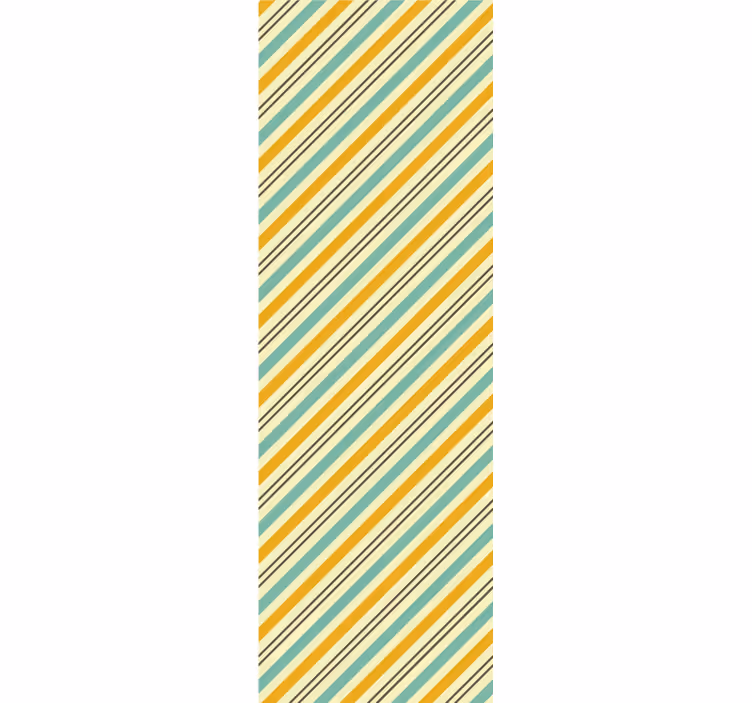 Vintage átlós háromszínű csíkos tapéta - TenStickers