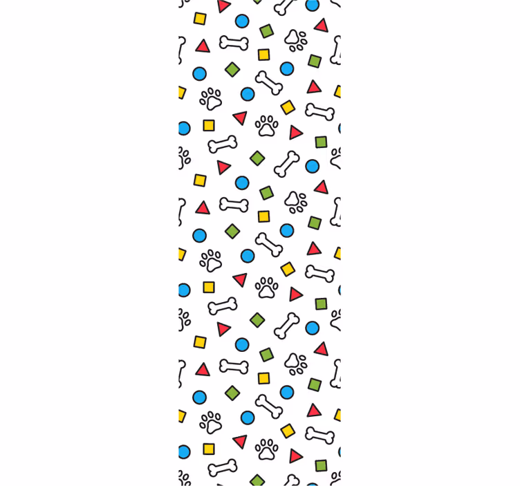 Játékos kisállat motívumok Tapéta Kutya Tapéták - TenStickers