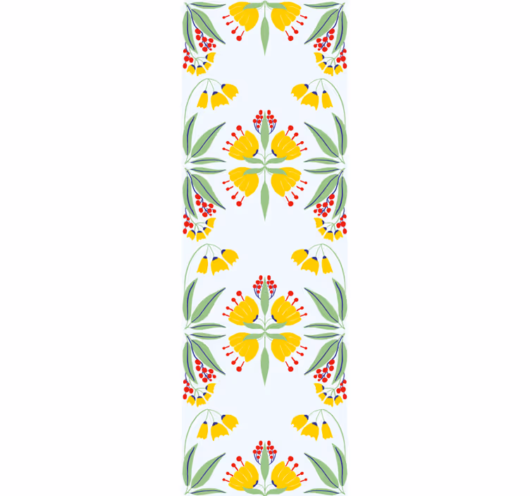 Hagyományos mintás lengyel virág tapéta - TenStickers