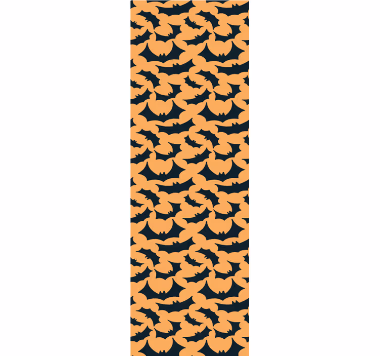 Narancssárga és fekete denevérek halloween tapéta - TenStickers