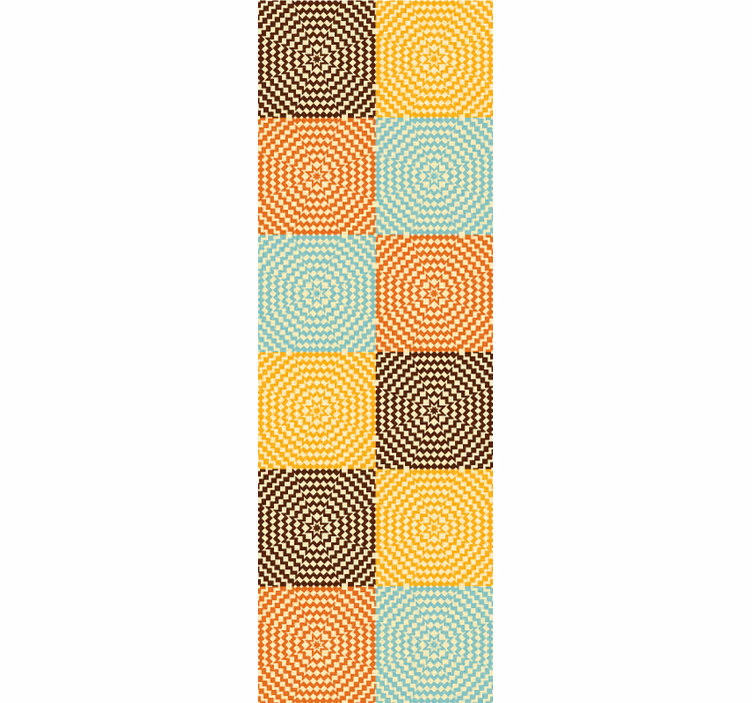 Geometriai spirális négyzetek Tapéta Geometriai - TenStickers