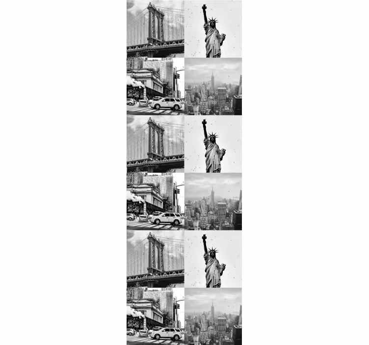 Nyc szürke kollázs new york tapéta - TenStickers