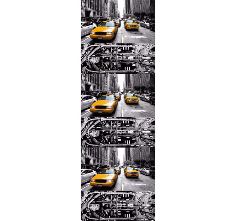 Sárga taxi nyc kollázs new york tapéta - TenStickers