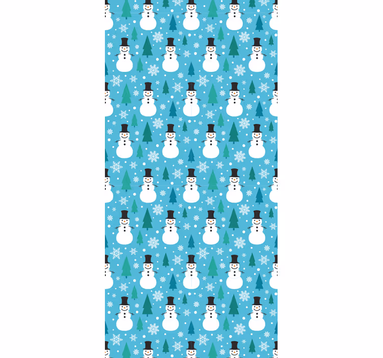 Hóember ünnepi minta Tapéta Karácsony - TenStickers