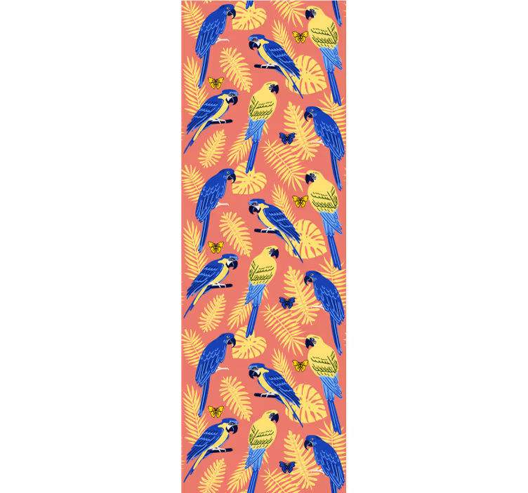 Papagáj trópusi motívum Tapéta Papagájok - TenStickers