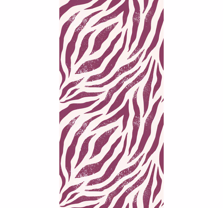 Lila és fehér zebra mintás tapéta - TenStickers