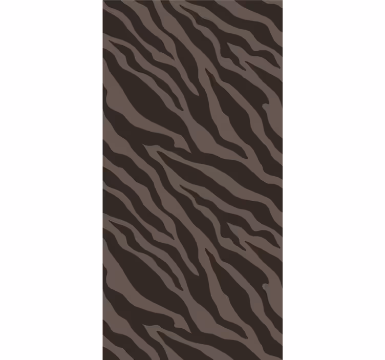 Stílusos fekete és barna minta zebra tapéta - TenStickers