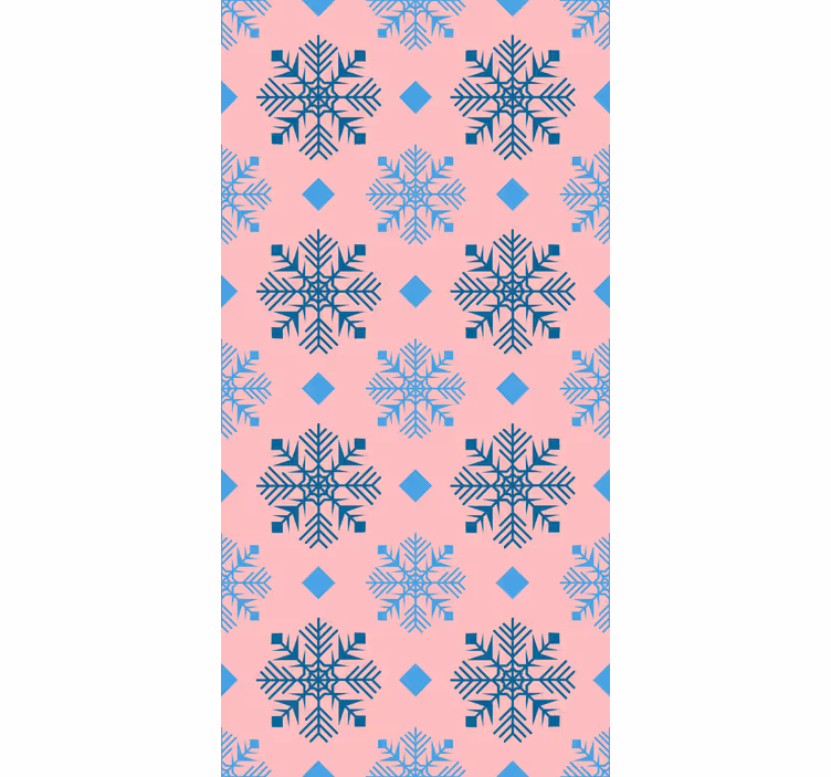 Geometriai hópehely minta Tapéta Karácsony - TenStickers