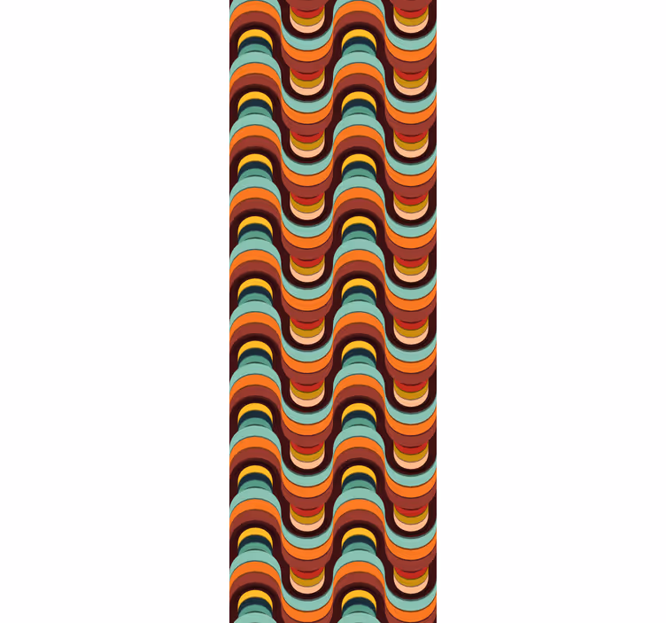 Színes retro mintás klasszikus tapéta - TenStickers