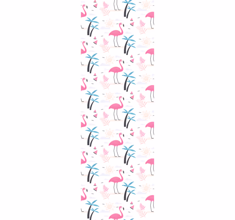 Trópusi rózsaszín flamingó modern tapéta - TenStickers