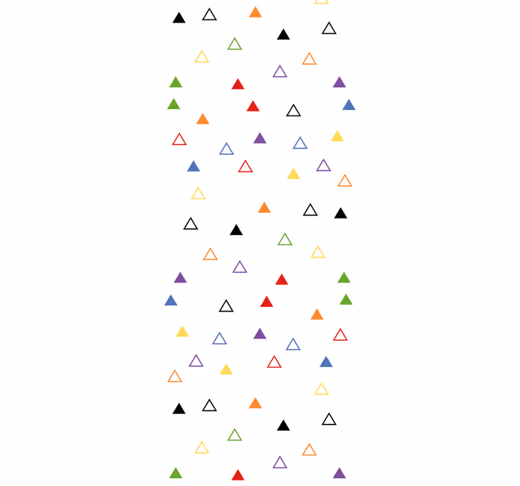 Színes háromszög motívum Tapéta Geometriai - TenStickers